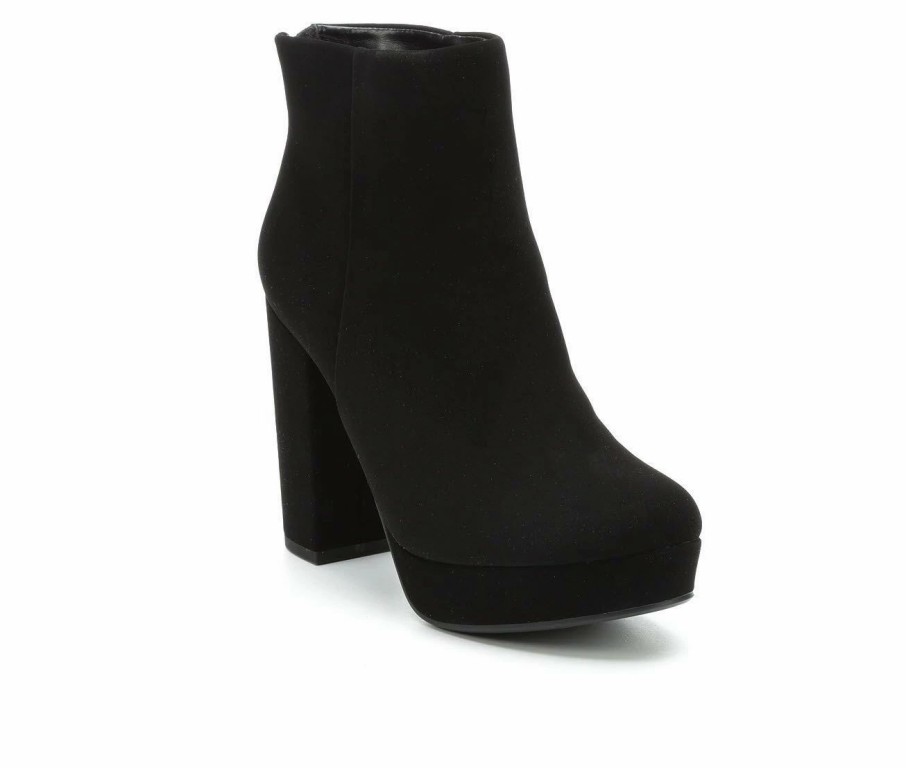 Heeled Boots * | Brand New Women'S Y-Not Meeting Platform Booties Black