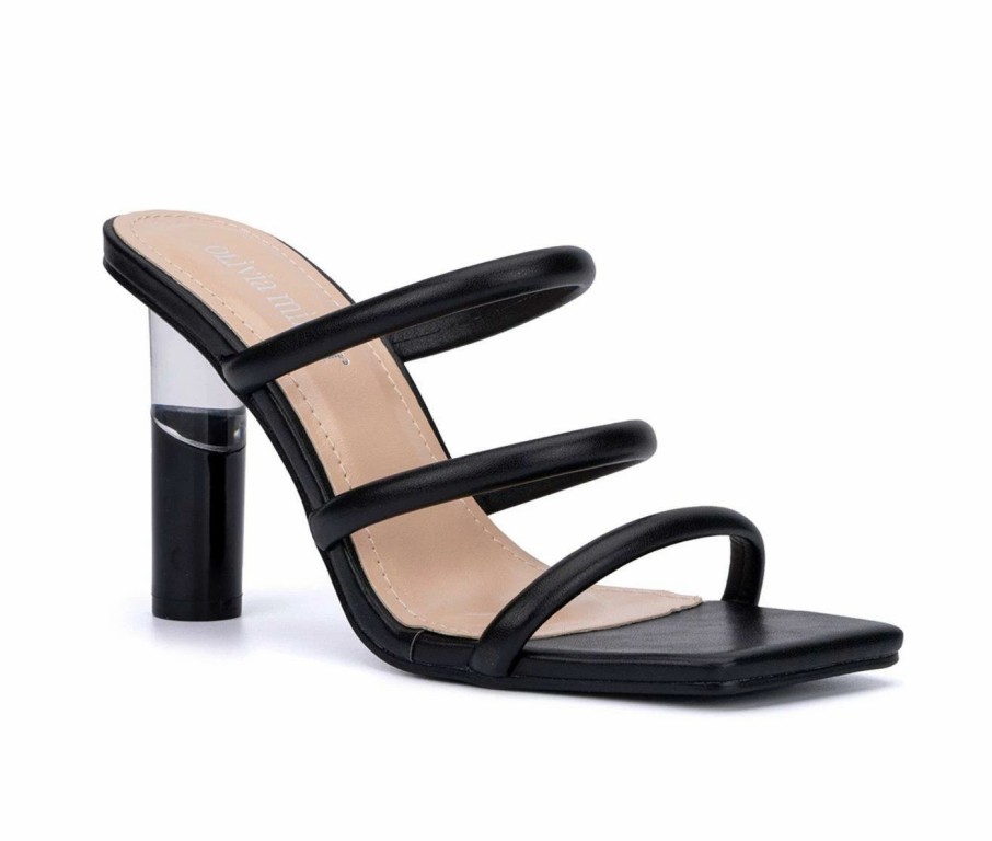 Heeled Sandals * | Best Deal Women'S Olivia Miller Alissa Dress Sandals Black