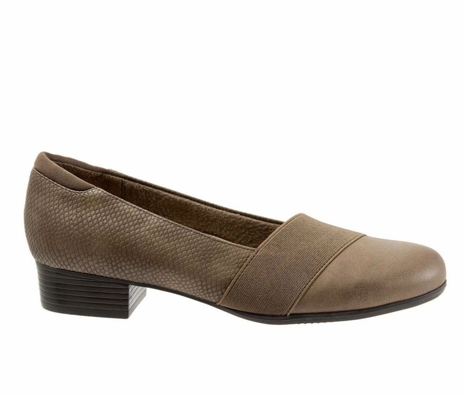 Block Heels * | Wholesale Women'S Trotters Melinda Pumps Dark Taupe