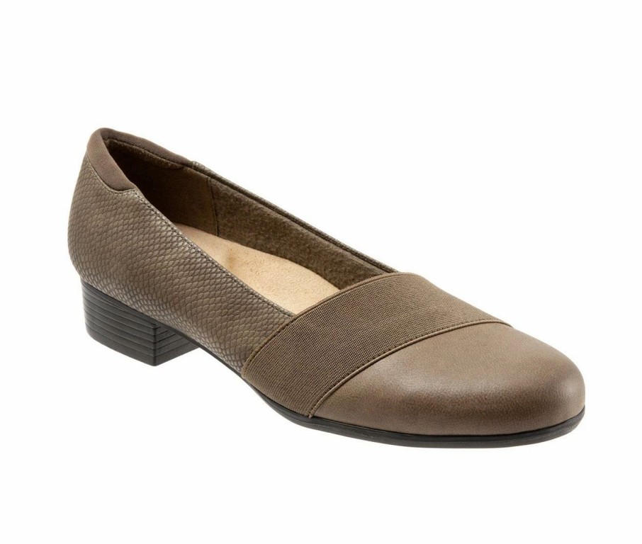 Block Heels * | Wholesale Women'S Trotters Melinda Pumps Dark Taupe