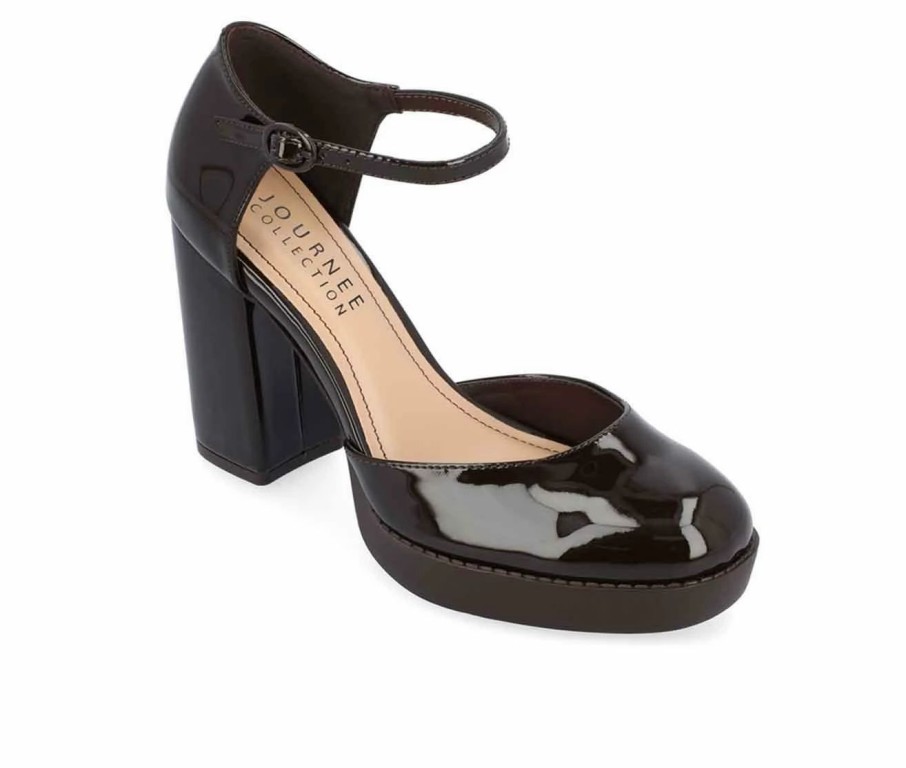 Block Heels * | Brand New Women'S Journee Collection Samarr Platform Pumps Brown