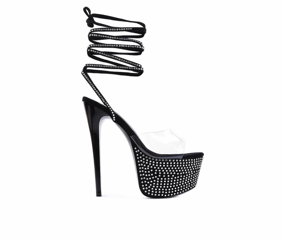 Platform Heels * | Hot Sale Women'S London Rag Sugar Platform Stiletto Heels Black