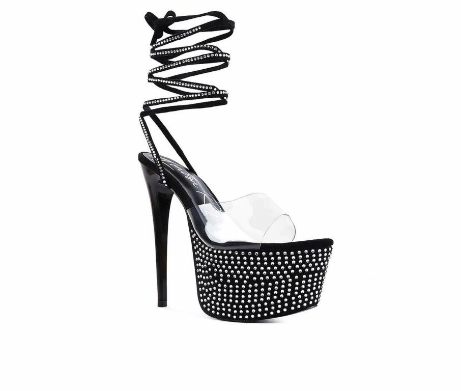 Platform Heels * | Hot Sale Women'S London Rag Sugar Platform Stiletto Heels Black