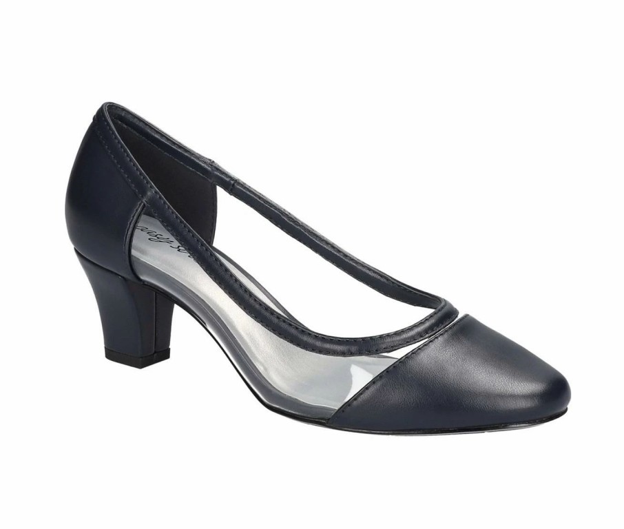 Pumps * | Best Reviews Of Women'S Easy Street Cody Pumps Navy