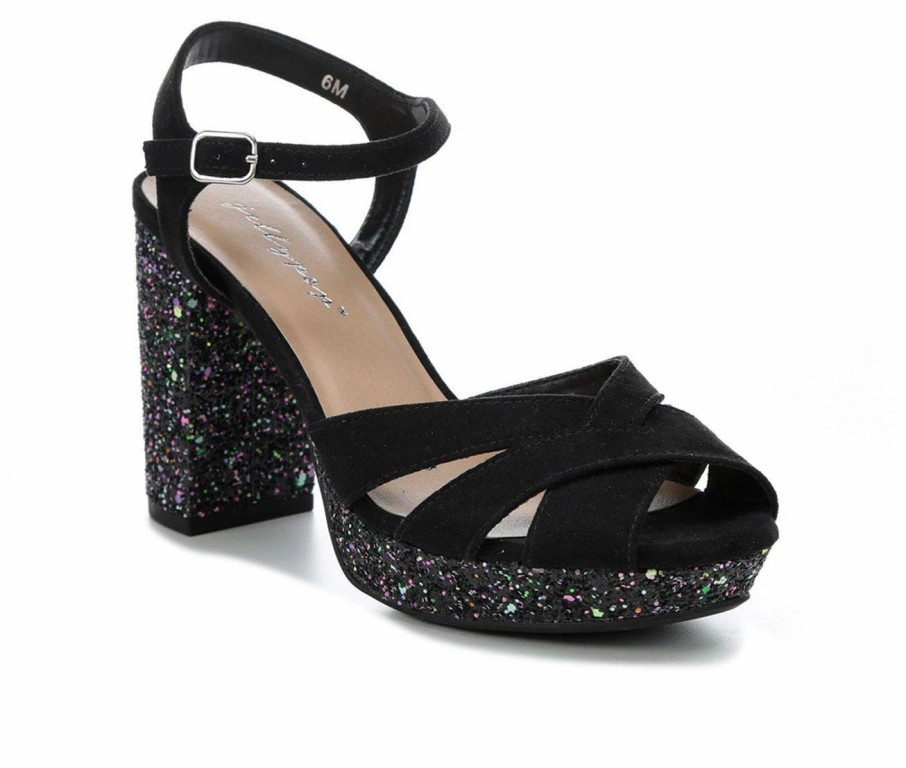 Platform Heels * | Promo Women'S Jellypop Elenore 3 Dress Sandals Black Multi