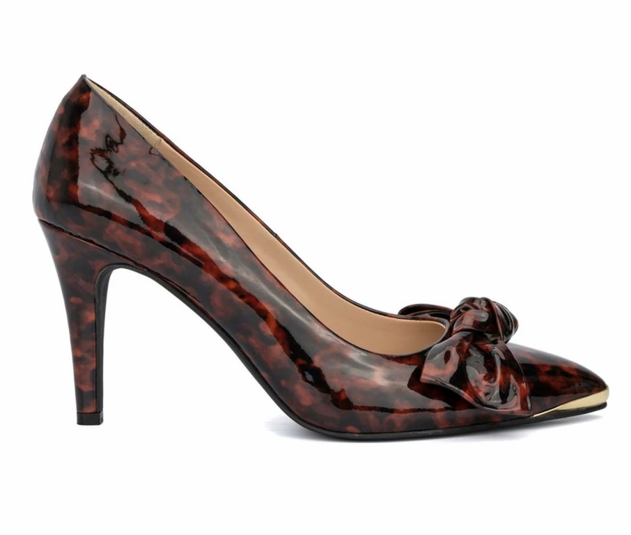 Pumps * | Cheap Women'S Fashion To Figure Peyton Pumps Brown Wide