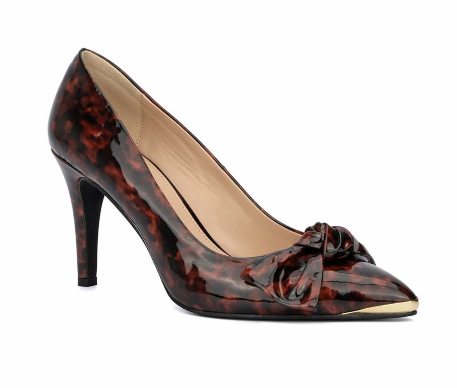 Pumps * | Cheap Women'S Fashion To Figure Peyton Pumps Brown Wide