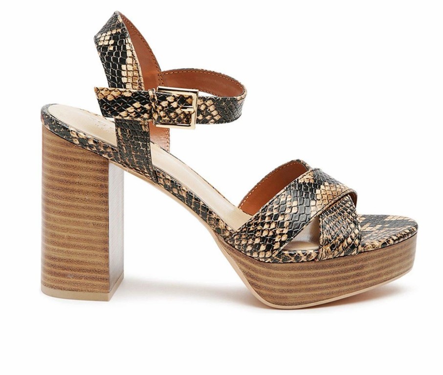 Heeled Sandals * | Flash Sale Women'S Rag & Co Chypre Dress Sandals Tan