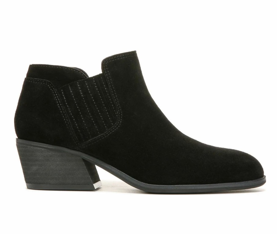 Ankle Boots And Booties * | New Women'S Dr. Scholls Libra Heeled Booties Black Suede