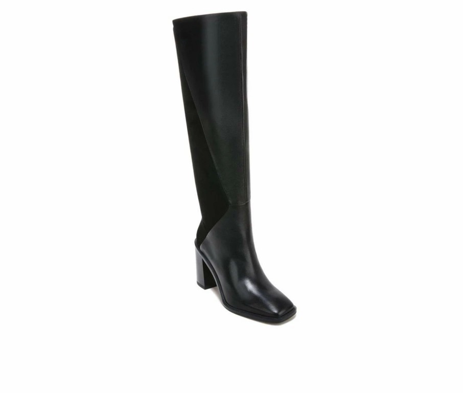 Knee High And Riding Boots * | Best Reviews Of Women'S Franco Sarto Stevie Tall Knee High Heeled Boots Black