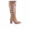 Heeled Boots * | Wholesale Women'S London Rag Hanoi Knee High Heeled Boots Taupe