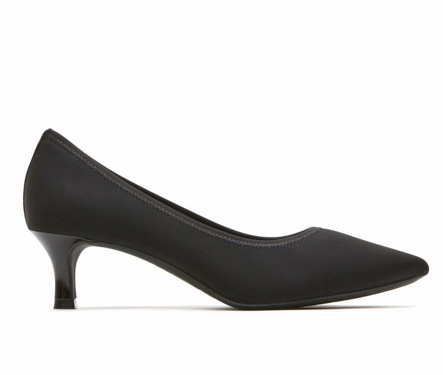 Pumps * | Top 10 Women'S Rockport Kaiya Pumps Black Elastic