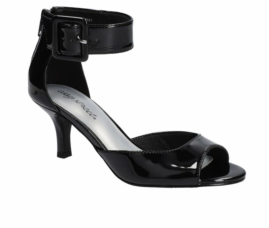 Pumps * | Top 10 Women'S Easy Street Baloo Pumps Black Patent