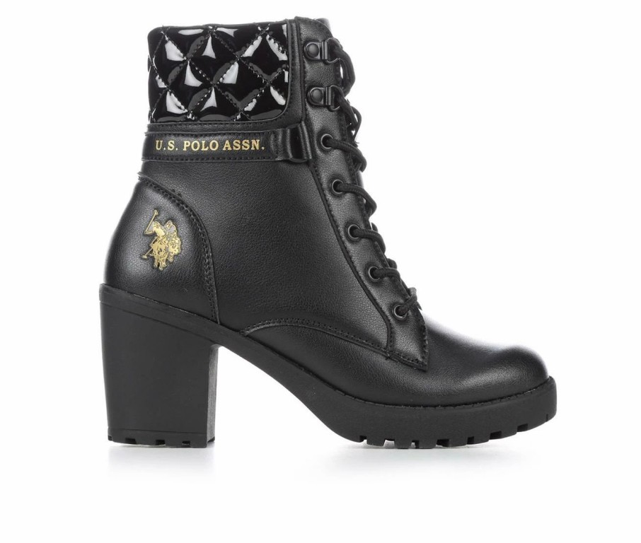 Heeled Boots * | Best Reviews Of Women'S Us Polo Assn Paily Heeled Boots Black