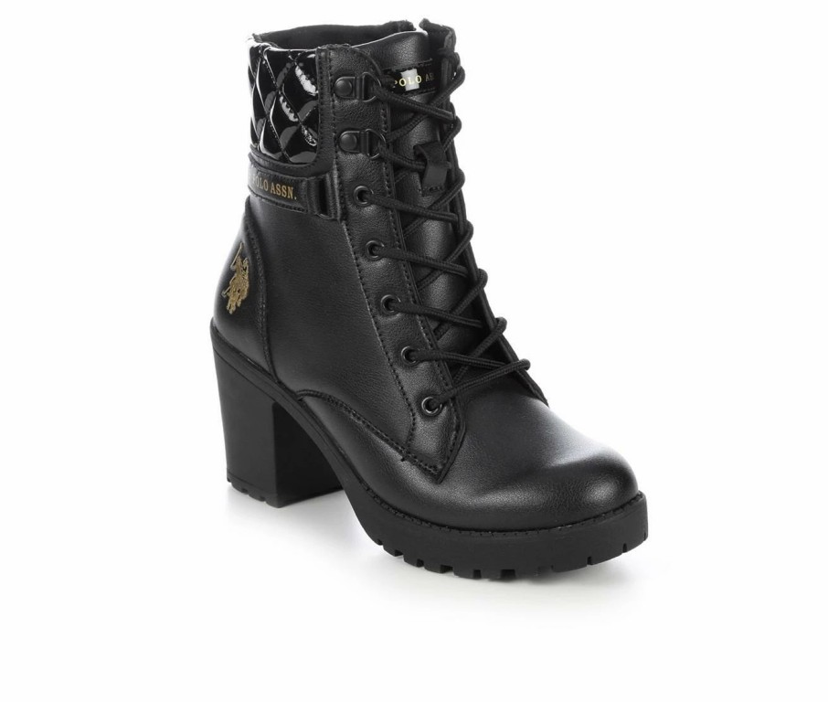 Heeled Boots * | Best Reviews Of Women'S Us Polo Assn Paily Heeled Boots Black