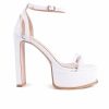 Platform Heels * | Outlet Women'S London Rag Cutlass Platform Dress Sandals White