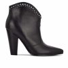 Heeled Boots * | Coupon Women'S Nine West Sera Heeled Booties Black Leather