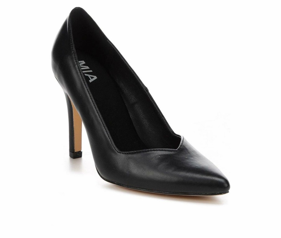 Stiletto Heels * | Flash Sale Women'S Mia Maire Pumps Black Smooth