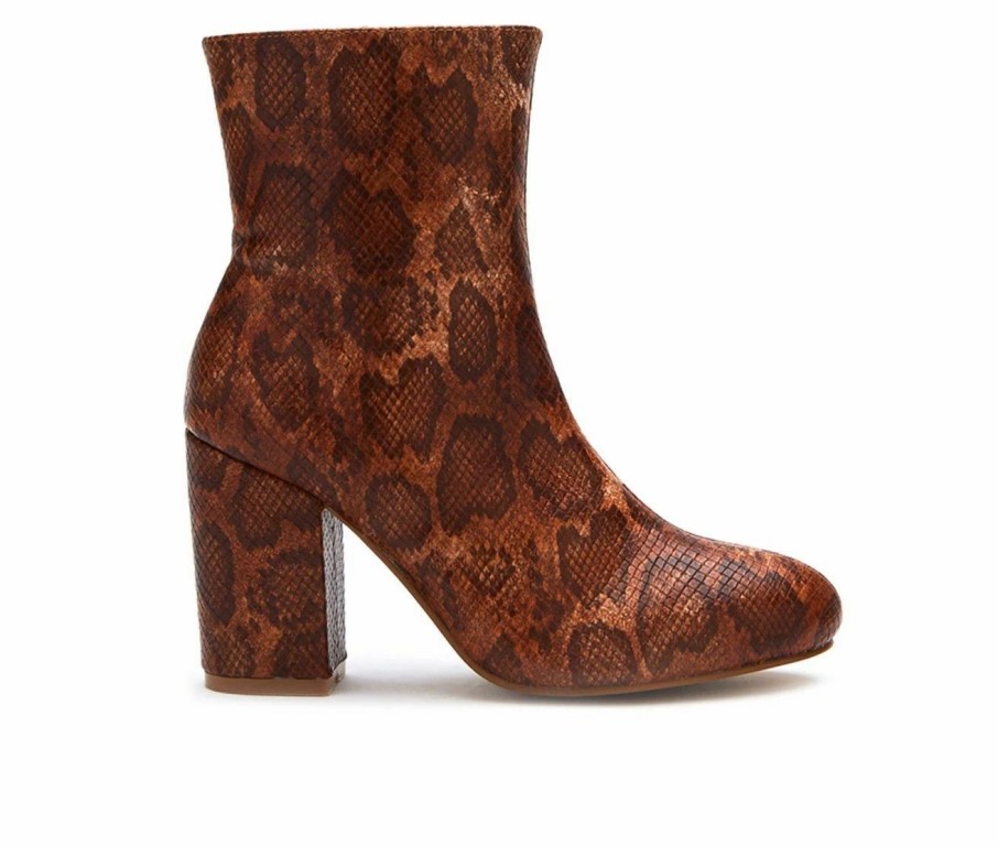 Heeled Boots * | New Women'S Coconuts By Matisse Carrie Booties Tan Snake