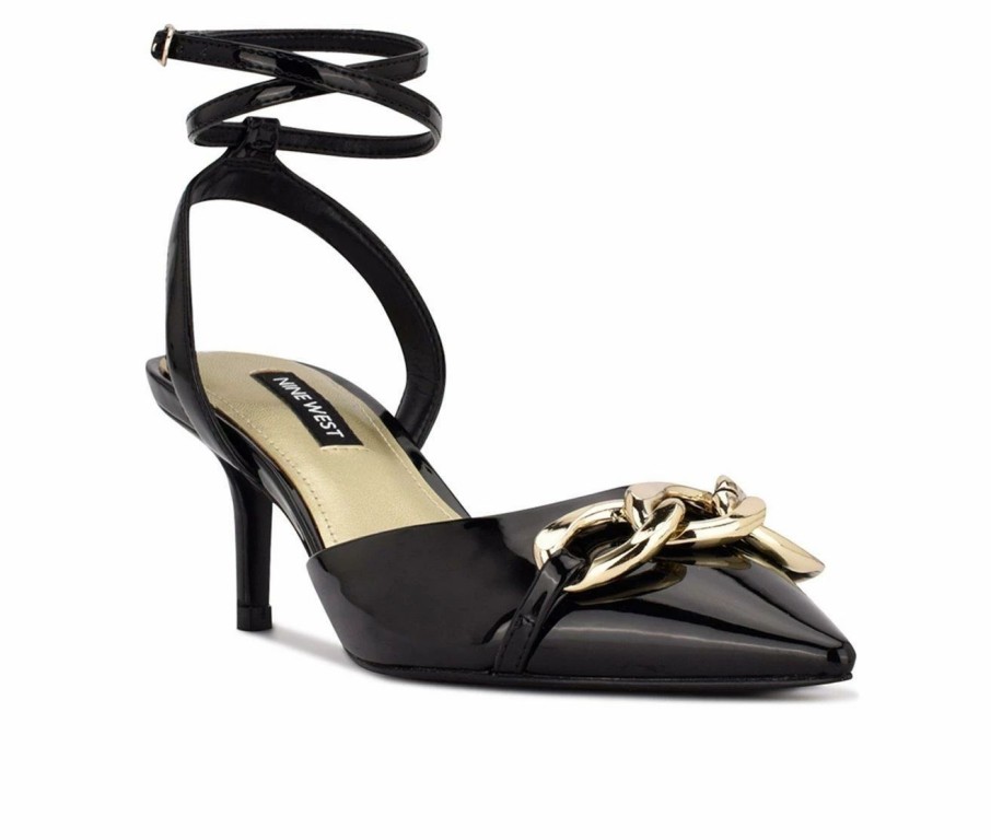 Pumps * | Top 10 Women'S Nine West Arnice Pumps Black Patent