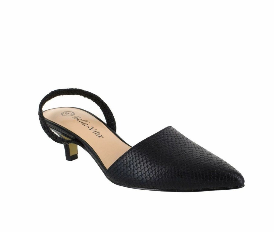 Pumps * | Coupon Women'S Bella Vita Sarah Ii Dress Sandals Black Snake