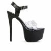 Platform Heels * | Budget Women'S London Rag First Date Platform Dress Sandals Black