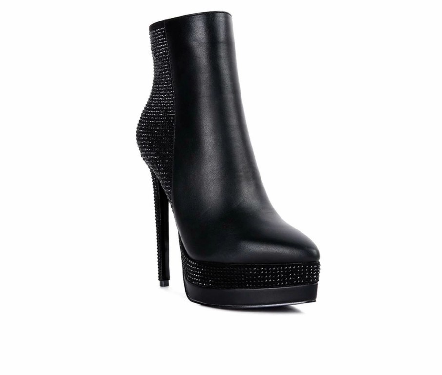 Heeled Boots * | Cheapest Women'S London Rag Encanto Heeled Booties Black