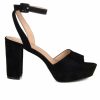 Heeled Sandals * | Promo Women'S Journee Collection Nairri Platform Heels Black