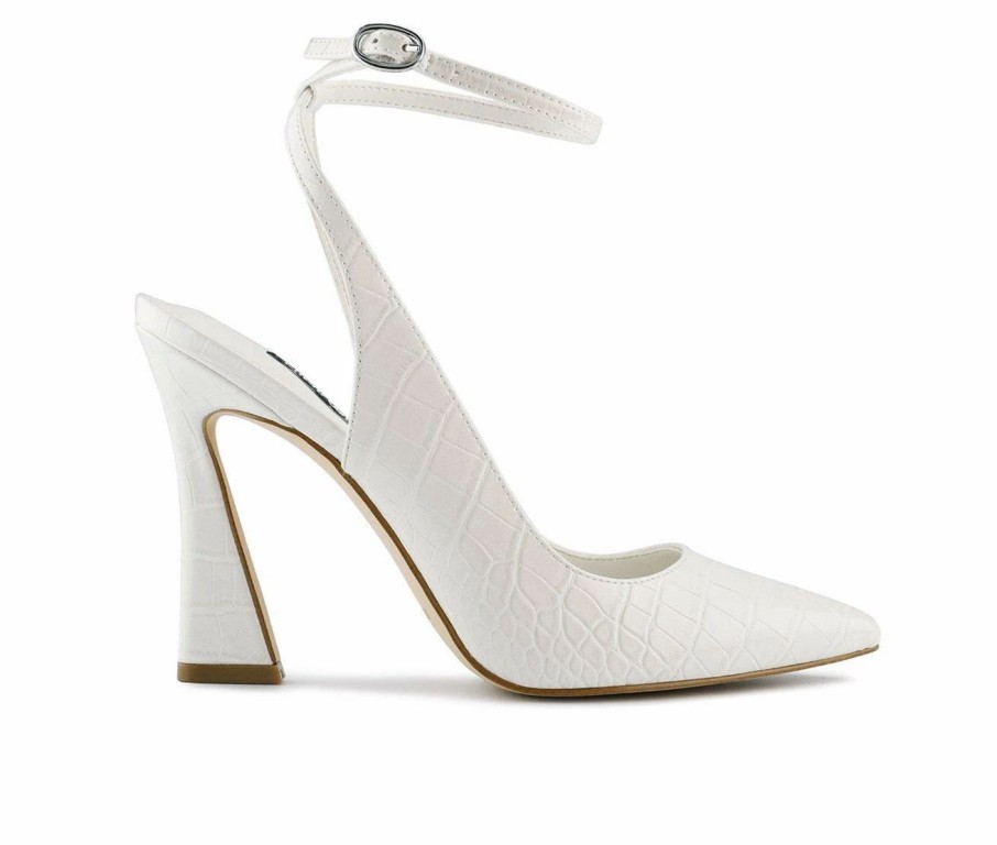 Pumps * | Best Deal Women'S Nine West Tabita Pumps Ivory Croco