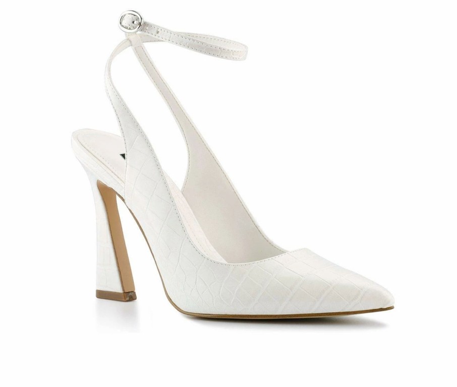 Pumps * | Best Deal Women'S Nine West Tabita Pumps Ivory Croco