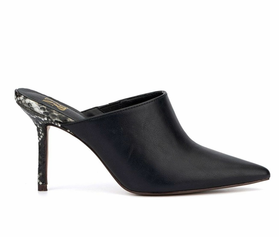 Stiletto Heels * | Cheapest Women'S New York And Company Carletta Mule Pumps Black