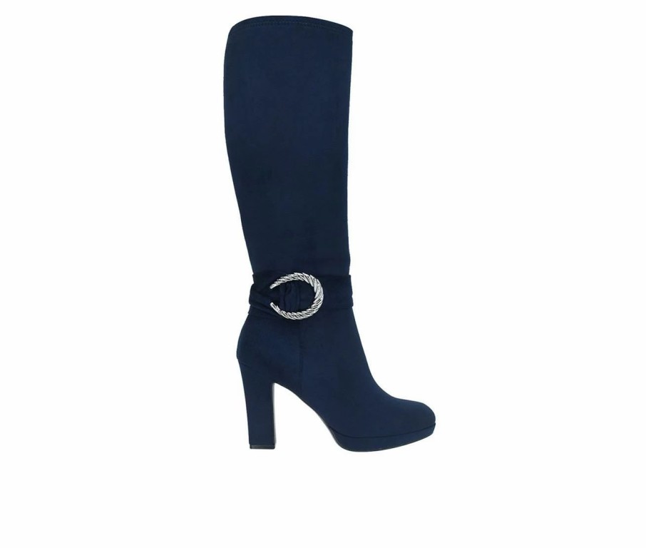 Heeled Boots * | Buy Women'S Impo Ovidia Knee High Boots Midnight Blue W