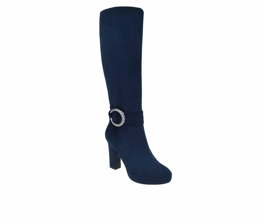 Heeled Boots * | Buy Women'S Impo Ovidia Knee High Boots Midnight Blue W