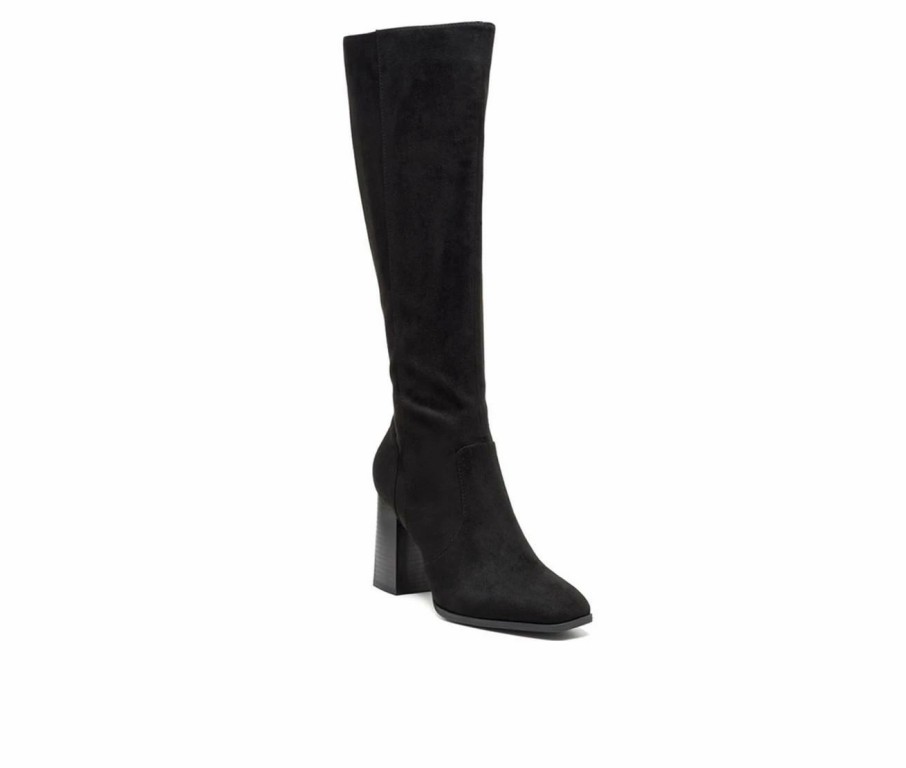 Knee High And Riding Boots * | Best Pirce Women'S London Rag Zilly Knee High Heeled Boots Black