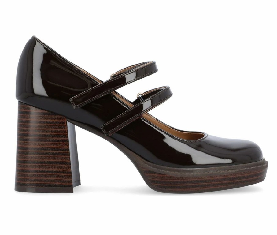 Block Heels * | New Women'S Journee Collection Shasta Pumps Brown