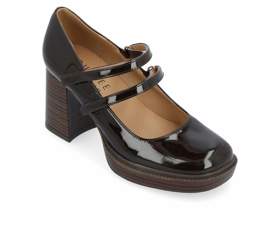 Block Heels * | New Women'S Journee Collection Shasta Pumps Brown