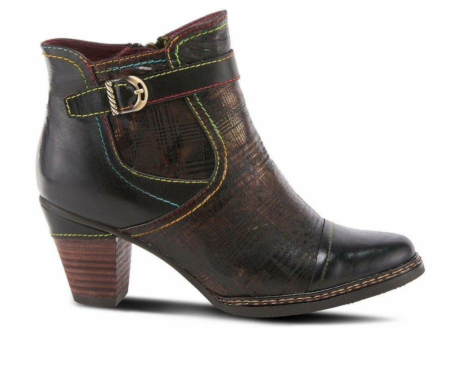 Ankle Boots And Booties * | Buy Women'S L'Artiste Captivate Heeled Booties Black Multi