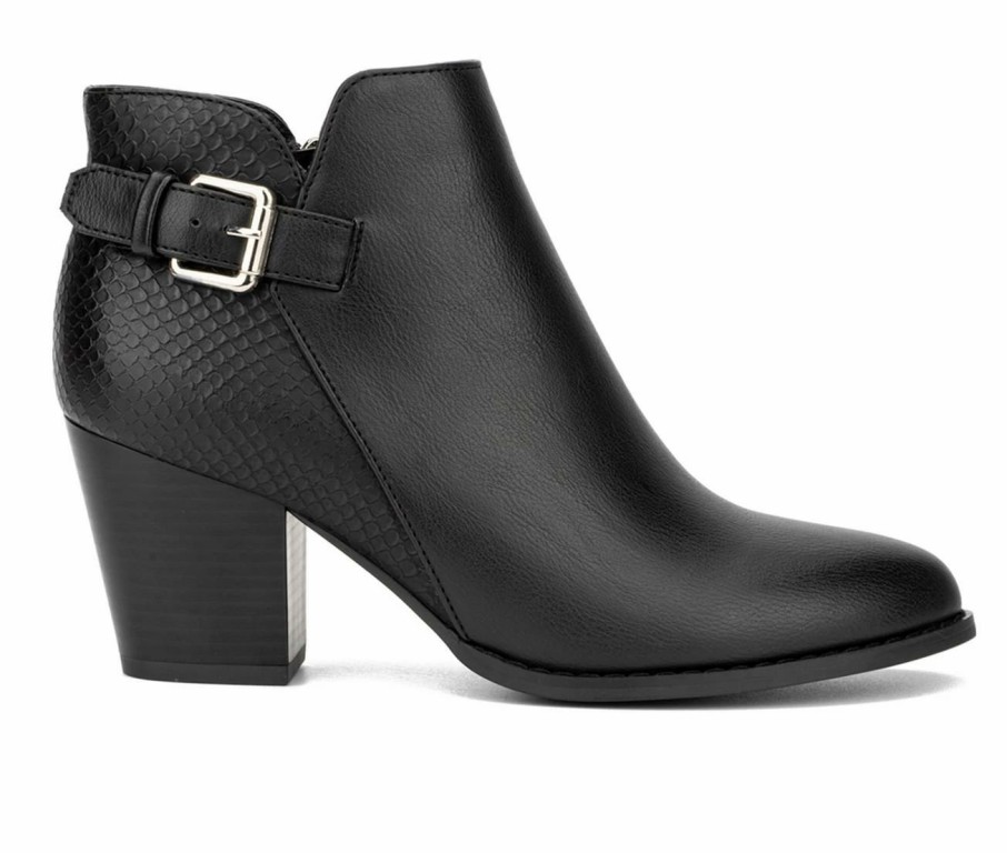 Ankle Boots And Booties * | Brand New Women'S New York And Company Jamie Booties Black