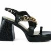 Block Heels * | Outlet Women'S London Rag Frecklin Chunky Dress Sandals Black