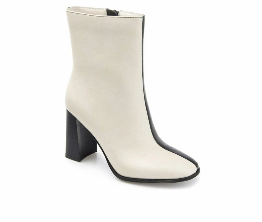 Ankle Boots And Booties * | Promo Women'S Journee Collection January Booties Black/White