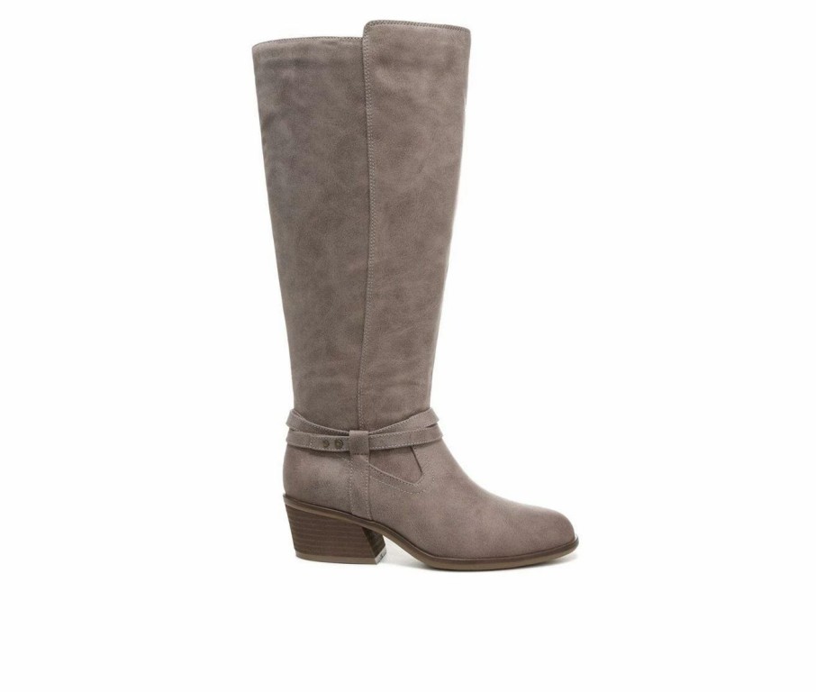 Knee High And Riding Boots * | Best Reviews Of Women'S Dr. Scholls Liberate Wide Calf Knee High Heeled Boots Taupe