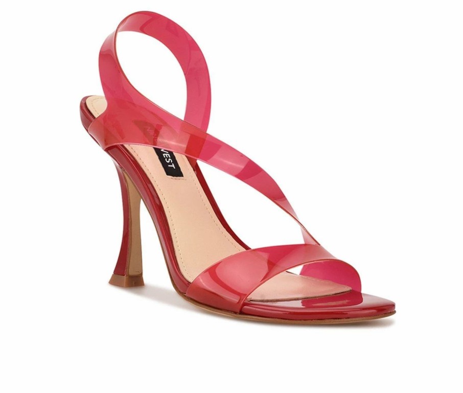 Heeled Sandals * | Wholesale Women'S Nine West Irise Dress Sandals Red