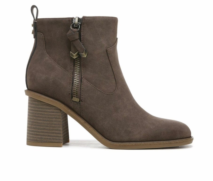 Heeled Boots * | Best Deal Women'S Dr. Scholls Rodeo Western Inspired Booties Chestnut Brown