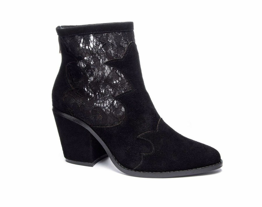 Heeled Boots * | New Women'S Chinese Laundry Sharp Booties Black