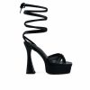 Platform Heels * | Best Sale Women'S Rag & Co Splitsoul Platform Dress Sandals Black