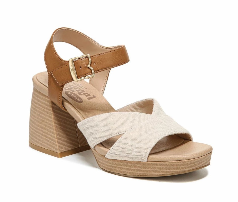 Heeled Sandals * | Best Sale Women'S Dr. Scholls Mariah Peep Toe Platform Sandals Light Brown