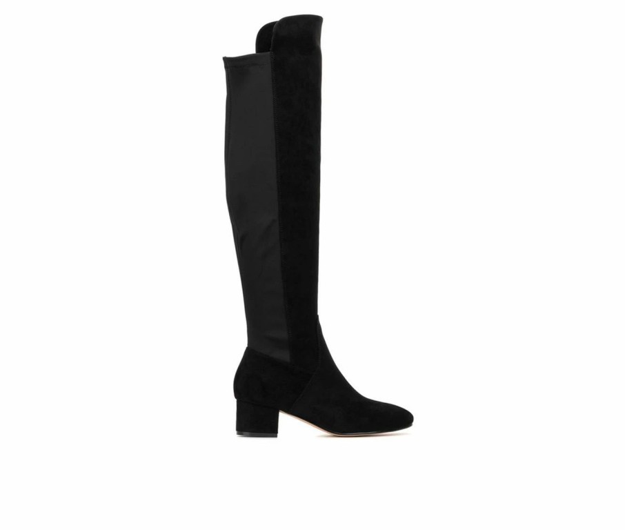 Knee High And Riding Boots * | Buy Women'S New York And Company Florence Knee High Boots Black