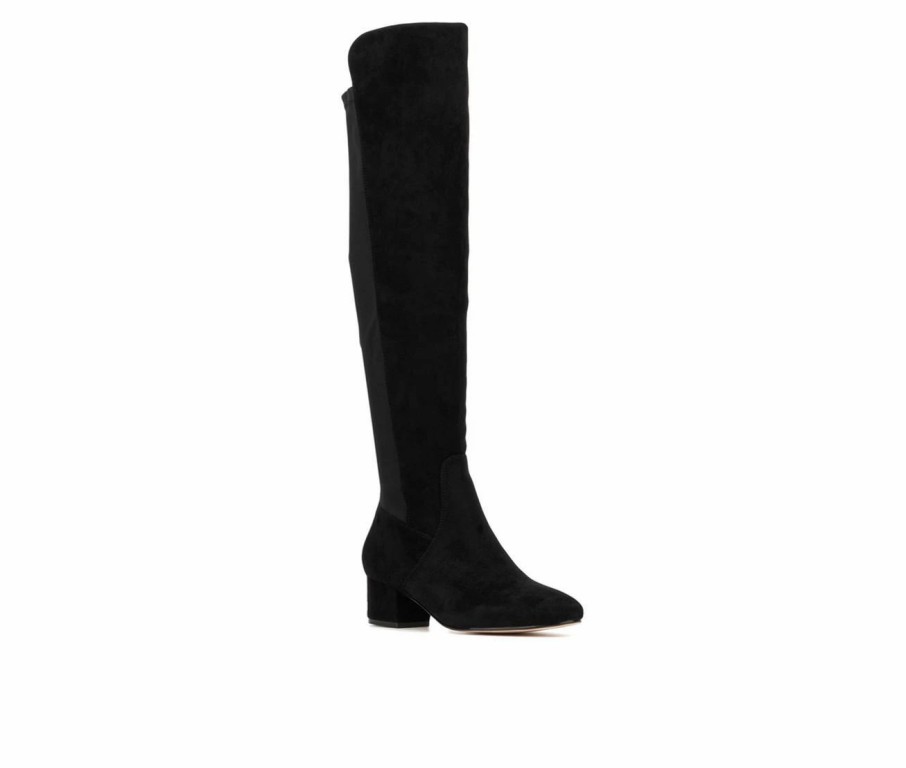 Knee High And Riding Boots * | Buy Women'S New York And Company Florence Knee High Boots Black