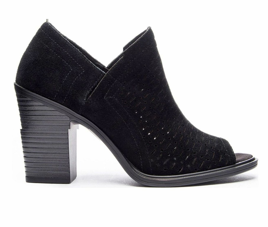 Heeled Boots * | New Women'S Dirty Laundry Aida Peep Toe Booties Black