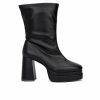 Heeled Boots * | Best Deal Women'S Fashion To Figure Keira Mid Calf Platform Booties Black Wide